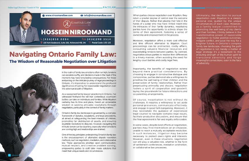 Navigating Ontario Family Law iranian family lawyer in Toronto